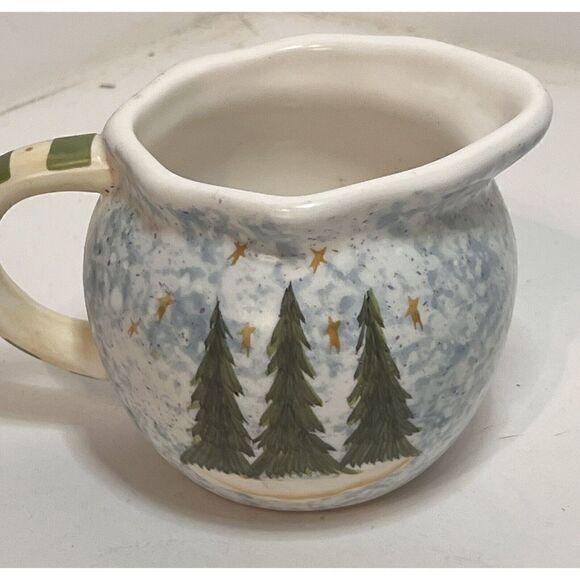 Nantucket Angie Anderson Christmas Teapot Set Farmhouse Cottagecore Cream Sugar - Picture 3 of 13